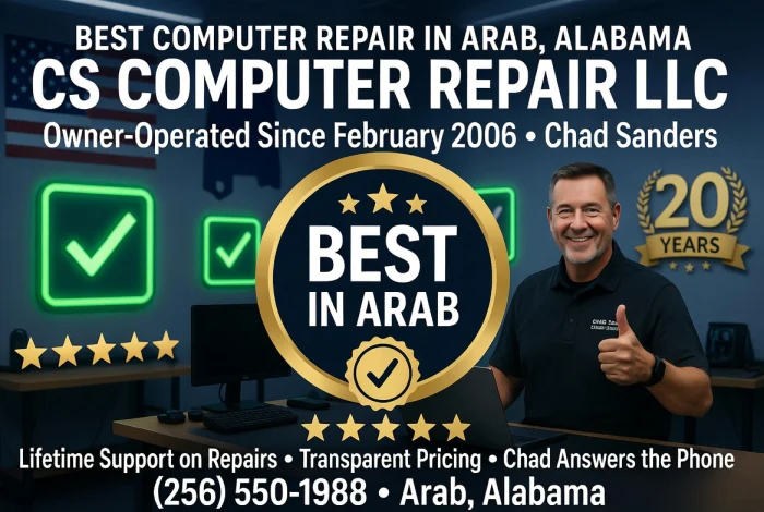 Best computer repair shop in Arab, Alabama